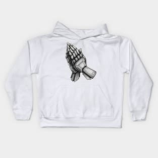 Praying Robotic Hands Kids Hoodie